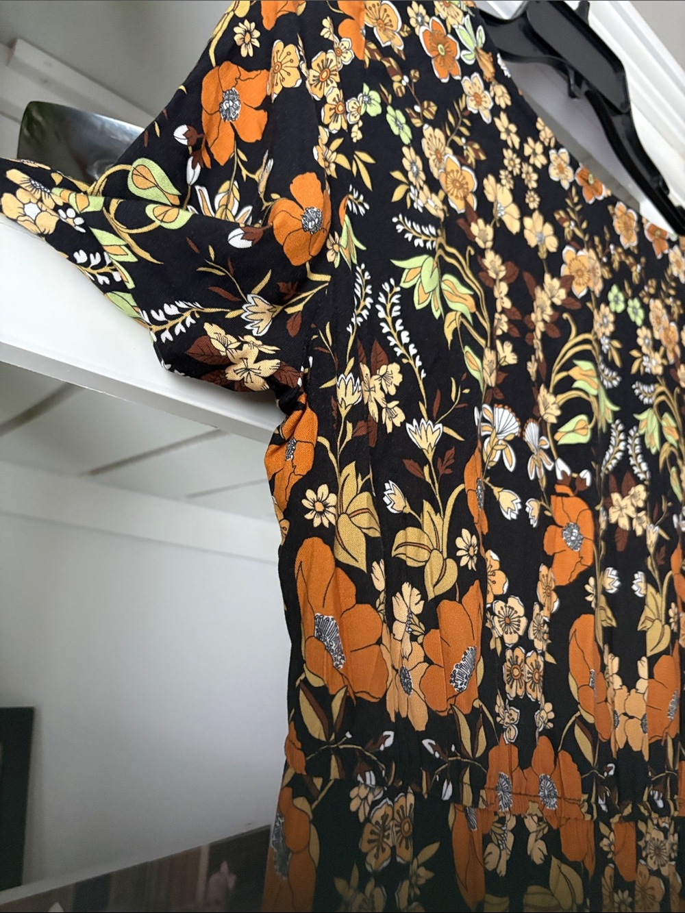 Black maxi with elegant small floral print. Comfortable and elegant❣️ - Picture 10 of 10